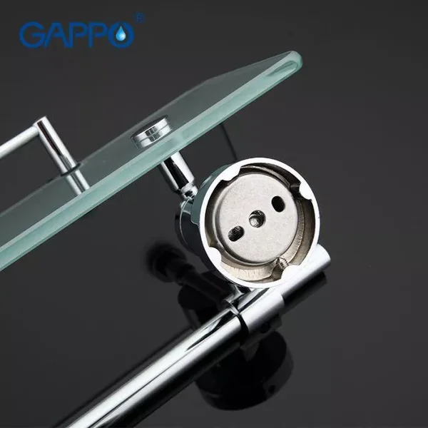 Полиця з тримачем для рушників GAPPO G1807-4, 580х120 мм, хром