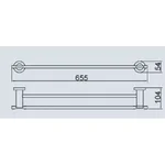 Тримач для рушників GAPPO G1809, 655 мм, хром