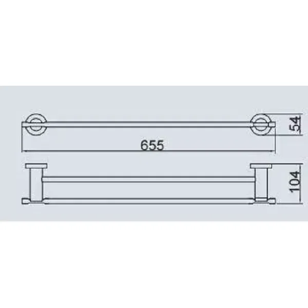 Тримач для рушників GAPPO G1809, 655 мм, хром