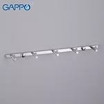 Вішалка GAPPO G202-5 на 5 гачків 300 мм, хром