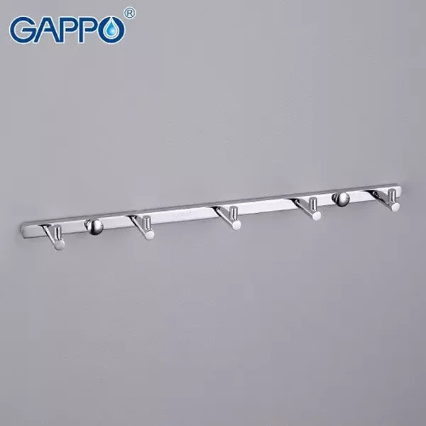 Вішалка GAPPO G202-5 на 5 гачків 300 мм, хром