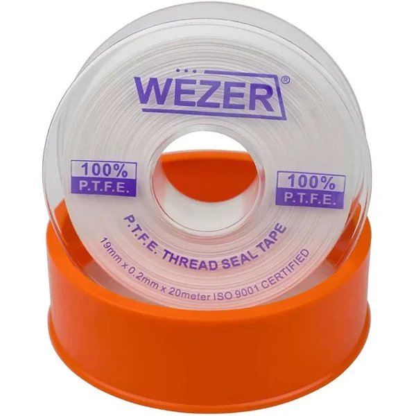 Фум стрічка WEZER PTFE 19x0, 2 мм 20 м, білий