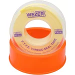 Фум стрічка WEZER PTFE 12x0,1 мм 12 м, жовтий