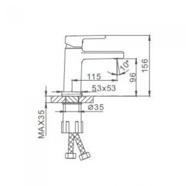 Змішувач для умивальника Frap F1060, хром