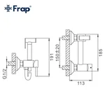 Гігієнічний душ Frap F7503-6, чорний