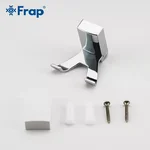 Гачок подвійний для ванної Frap F1805-2 з 2-ма накладками, білий/хром