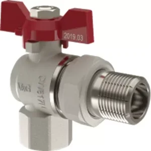 Кран кульовий з американкою кутовий V&G Optima 1