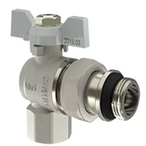 Кран кульовий з американкою кутовий V&G Optima    3/4