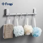 Вішалка Frap F1815-5 на 5 рухомих гачків 284 мм з 2-ма накладками, білий/хром