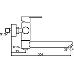 Змішувач для ванни Frap F32801-6, чорний