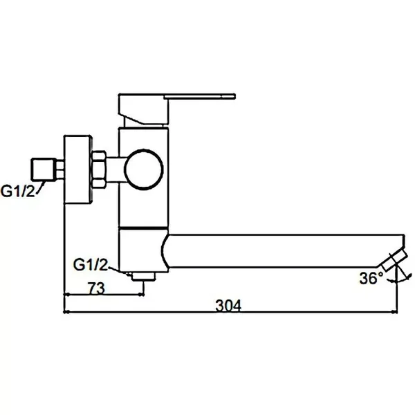 Змішувач для ванни Frap F32801-6, чорний