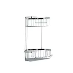 Полиця кутова Frap F351-1, 2-х ярусна, 240х320 мм, хром