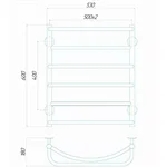 Рушникосушарка електрична Deffi Аквамікс 500x600 правий, 60 Вт, чорний