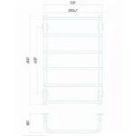 Рушникосушарка електрична Deffi Стандарт 500x800 правий, 110 Вт, хром