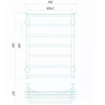 Рушникосушарка електрична Deffi Юність 500x700 правий, 120 Вт, хром