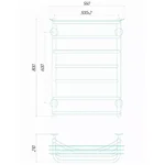 Рушникосушарка електрична Deffi Юність 500x800 правий, 130 Вт, хром