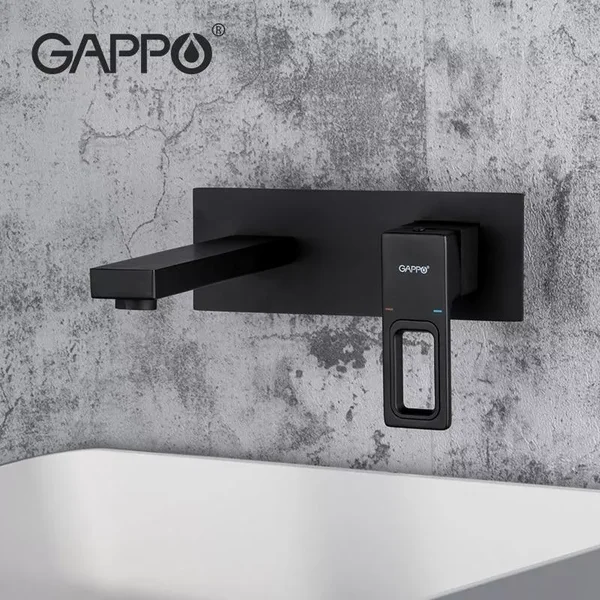 Змішувач для умивальника GAPPO G1017-16, чорний