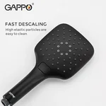 Душова система GAPPO G2417-6, вилив - перемикач на лійку, чорний