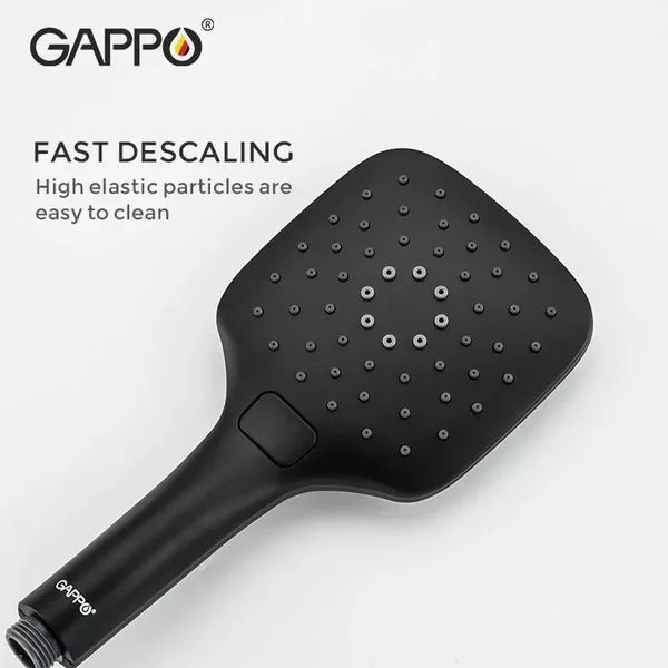 Душова система GAPPO G2417-6, вилив - перемикач на лійку, чорний