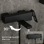 Змішувач для ванни GAPPO G3217-6, чорний