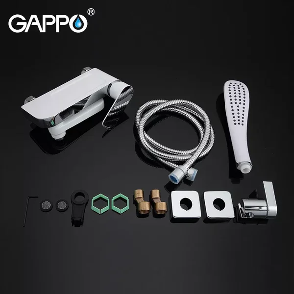 Змішувач для ванни GAPPO G3248, білий/хром
