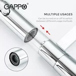 Змішувач з гнучким виливом для кухні GAPPO G4398-15, 2 режими, чорний/хром