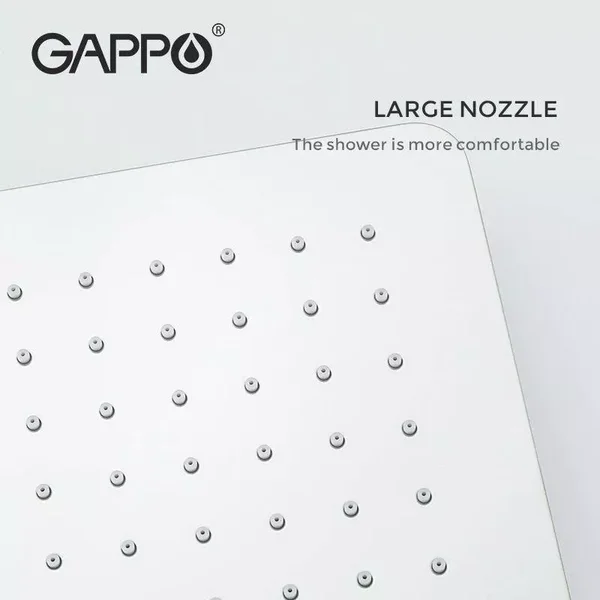 Вбудована душова система GAPPO G7107-40, вилив - перемикач на лійку, 3-функції, хром