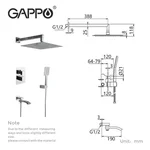Вбудована душова система GAPPO G7107-40, вилив - перемикач на лійку, 3-функції, хром