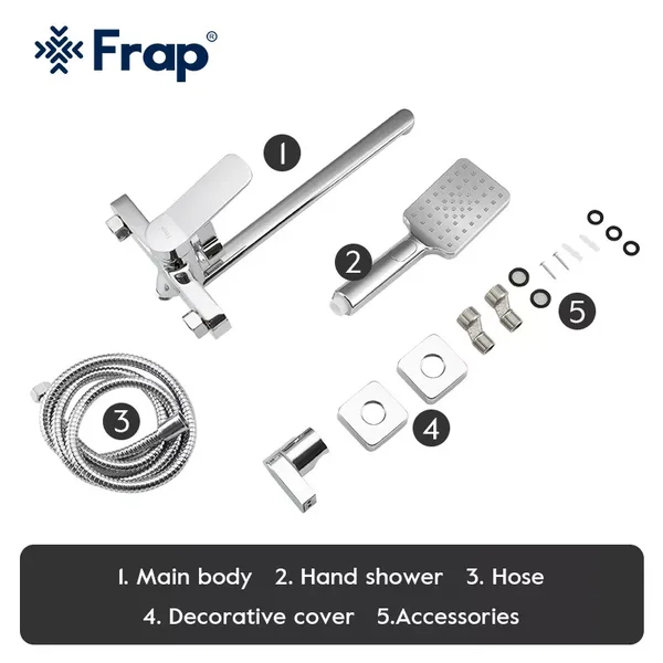 Змішувач для ванни Frap F2261, хром