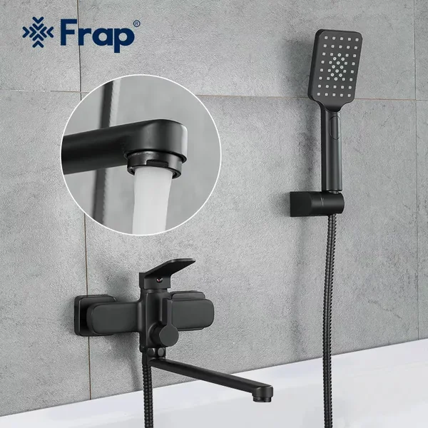 Змішувач для ванни Frap F2262, чорний
