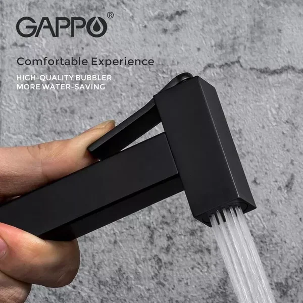 Гігієнічний душ GAPPO G7207-60 із термостатом, чорний