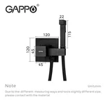 Гігієнічний душ GAPPO G7207-60 із термостатом, чорний