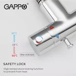 Гігієнічний душ GAPPO G7290 з термостатом та гачком, хром