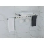 Поворотна полиця для рушників Frap F30424 з 6-ма гачками, нержавіюча сталь