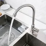 Монокран для раковини WEZER EKO14A-14 поворотний вилив, нержавіюча сталь
