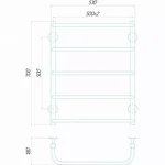Рушникосушарка електрична Deffi Стандарт 500x700 правий, 120 Вт, хром