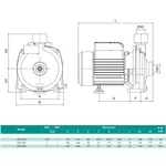Відцентровий насос SHIMGE CPm190 (1.5 кВт, Нmax 48 м, Qmax 130 л/хв)