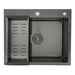 Кухонна мийка GAPPO GS6050-6  накладна 600x500 мм, нержавіюча сталь, поверхня PVD