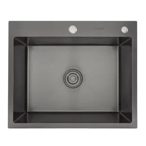 Кухонна мийка GAPPO GS6050-6 накладна 600x500 мм, нержавіюча сталь, поверхня PVD Кухонна мийка GAPPO GS6050-6 накладна 600x500 мм, нержавіюча сталь, поверхня PVD