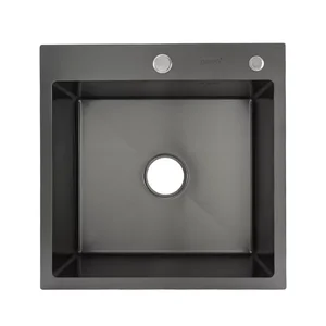 Кухонна мийка GAPPO GS5050-6 накладна 500x500 мм, нержавіюча сталь, поверхня PVD Кухонна мийка GAPPO GS5050-6 накладна 500x500 мм, нержавіюча сталь, поверхня PVD