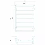 Рушникосушарка електрична Deffi Юність 500x800 правий, 118 Вт, хром