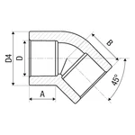 Кутник 45° PP-r ITAL 110 мм