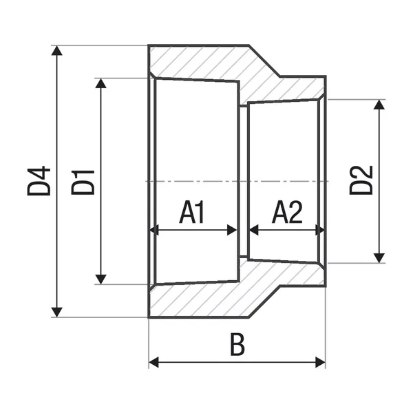 Муфта перехідна PP-r ITAL 63 x 20 мм