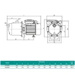 Відцентровий насос SHIMGE PXm804 багатоступеневий (1.5 кВт, Нmax 45 м, Qmax 233 л/хв