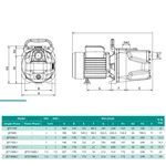 Насос відцентровий SHIMGE JET1800L (1.8 кВт, Нmax 62 м, Qmax 100 л/хв)