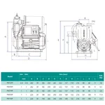 Насосна станція SHIMGE PW 750F (0.75 кВт, Hmax 50 м, Qmax 56 л\хв)