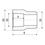 Муфта перехідна Вн.-Зов. PP-r ITAL 90 x 75 мм