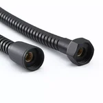 F46-6 шланг душ подвійне обплетення 1,5 м коробка (чорний)** {60}