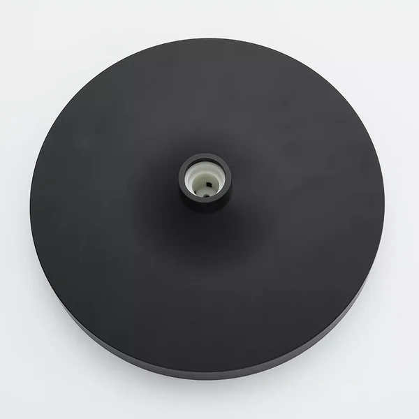 F016-25 лійка стельова кругла 250mm ABS пластик чорна (коробка) {20/1}