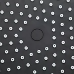 F016-25 лійка стельова кругла 250mm ABS пластик чорна (коробка) {20/1}